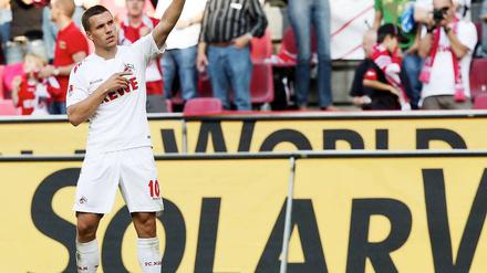 Lukas Podolski war beim 2:0-Sieg gegen Hoffenheim mit einem Tor und einer Vorlage erneut der Mann des Tages beim 1. FC Köln.