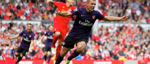 Nationalstürmer Luaks Podolski erzielte gegen den FC Liverpool sein erstes Ligator im Dress des FC Arsenal. Den zweiten Treffer bereitete der ehemalige Kölner zudem vor.