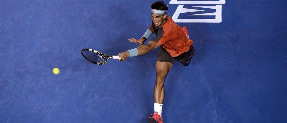 Rafael Nadal zeigte in der dritten Runde gegen Gael Monfils eine starke Leistung.