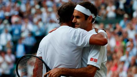 Rivalen, die sich leiden können: Roger Federer (r.) und Rafael Nadal.