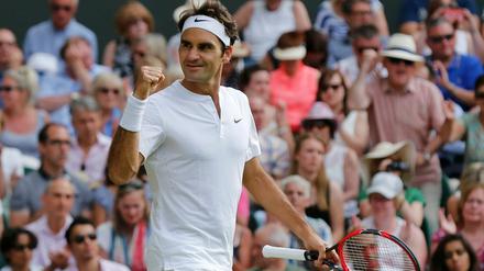 Ein Mann, eine Faust. Roger Federer will Wimbledon-Titel Nummer acht.