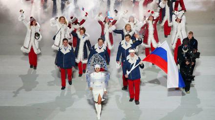 Russlands Athleten bei den Olympischen Spielen in Sotschi.