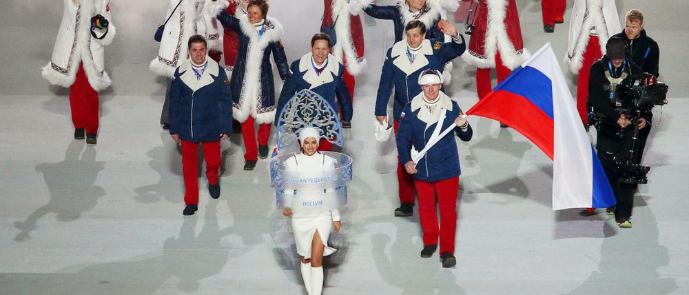 Russlands Athleten bei den Olympischen Spielen in Sotschi.
