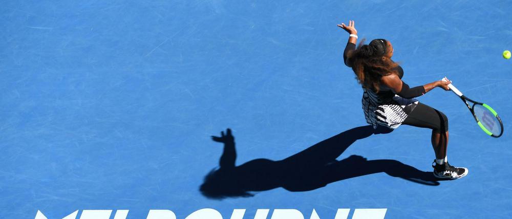 Serena Williams bei ihrem Halbfinale.