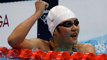 Die die 16-jährige Chinesin Ye Shiwen schwimmt zum Weltrekord.