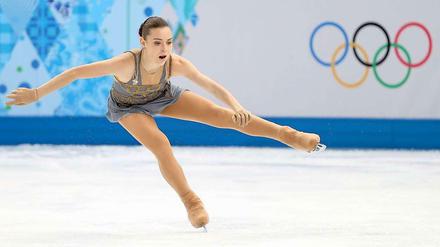 Goldene Zeiten: Dank Adelina Sotnikowa gewann Russland erstmals Olympia-Gold im Eiskunstlauf.