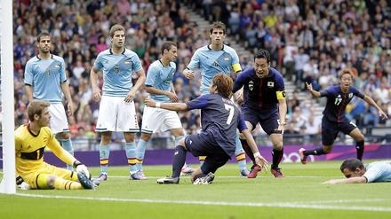 Geschlagen. Japan reichte ein Tor zum Sieg gegen Welt- und Europameister Spanien. 
