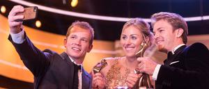 Fabian Hambüchen, Angelique Kerber, und der drittplazierte Sportler des Jahres, Nico Rosberg (v.l.).
