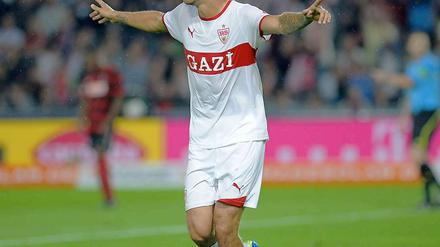 Der Mann des Tages: Martin Harnik erzielte zwei Tore zum Stuttgarter 2:1-Sieg in Freiburg.