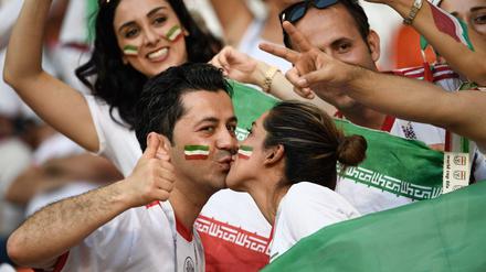 Bei der WM in Russland durften auch weibliche Fans aus dem Iran ins Stadion.