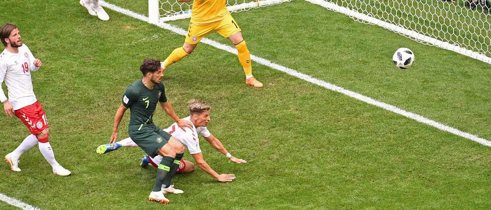 Mathew Leckie und seine Australier verpassten gegen Dänemark ihren ersten Sieg bei dieser WM. 