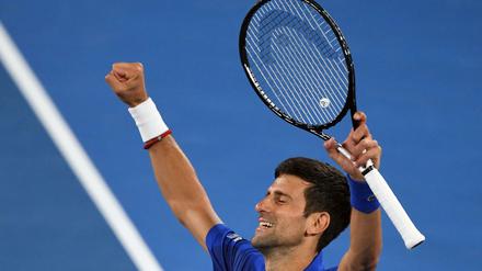 Novak Djokovic genoss sein Halbfinale sehr.