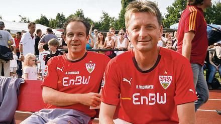 Einst Kollegen, heute Gegner. Alexander Zorniger (links) trifft mit dem VfB Stuttgart auf Rainer Widmayer und Hertha BSC.