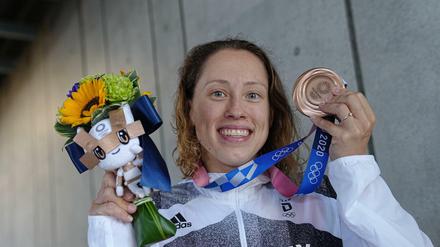 Sarah Köhler aus Deutschland mit der Bronzemedaille
