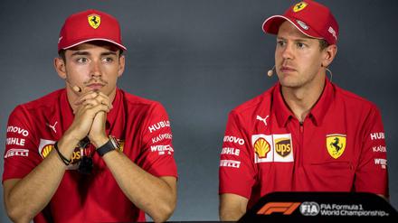 Rivalen im Geiste. Charles Leclerc (l.) und Sebastian Vettel kämpfen in Monza auch um die Vormachtstellung bei Ferrari.