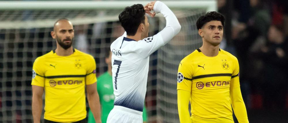 Der BVB-Schreck hat wieder zugeschlagen. Heung-Min Son (Mitte) erzielte das 1:0 für Tottenham. 