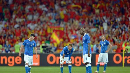 Traum geplatzt. Die Italiener waren im Finale gegen Spanien chancenlos.