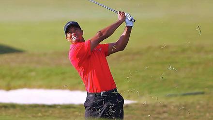 Perfekter Schwung, entschlossener Blick: Tiger Woods wird von seinen Gegner wieder gefürchtet.