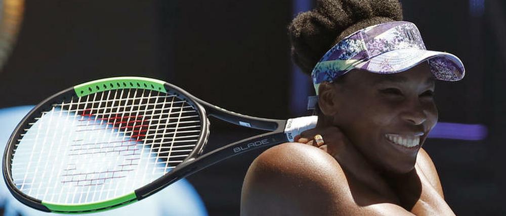 Da kann man sich schon mal freuen. Venus Williams fehlt nur noch ein Sieg zum Finale.