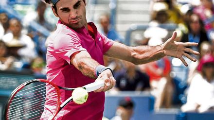 Federer zaubert mit 34 Jahren noch neue Tricks aus dem Ärmel.