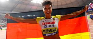 Die Weltmeisterin. Malaika Mihambo würden Olympische Spiele im Ruhrgebiet vermutlich gefallen.