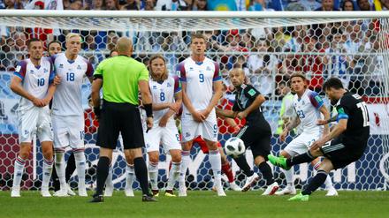 Die isländische Mauer steht. Argentinien und Ausnahmestürmer Lionel Messi taten sich gegen den WM-Neuling sehr schwer. 