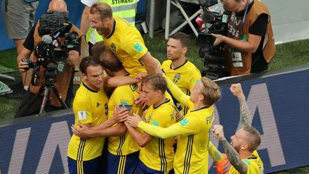 Die schwedische Nationalmannschaft gibt sich betont gelassen. 