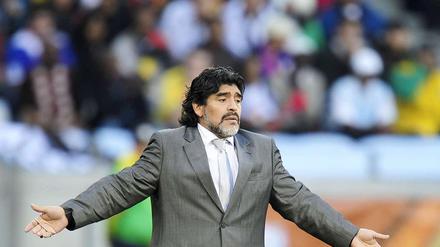 Ein Mann, ein Trauma. Diego Maradona wirkte an der Linie genauso hilflos wie seine Spieler auf dem Platz.