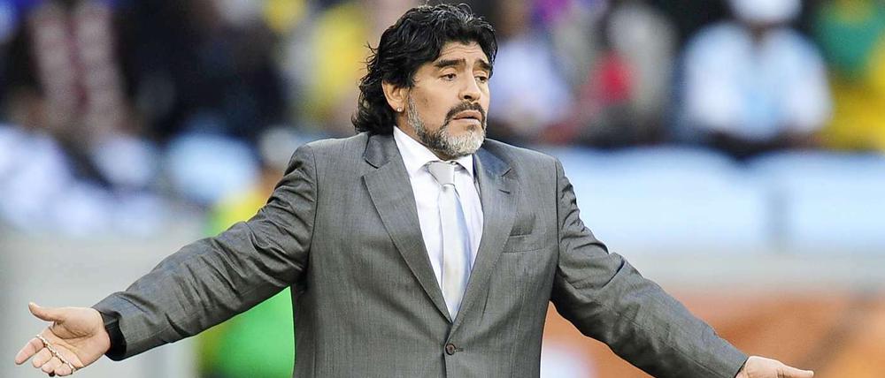 Ein Mann, ein Trauma. Diego Maradona wirkte an der Linie genauso hilflos wie seine Spieler auf dem Platz.