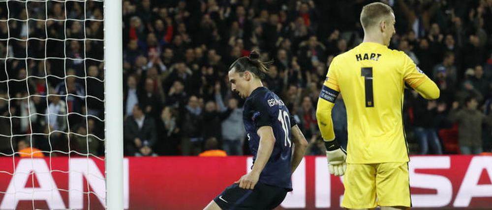 Ein Tor aus dem Spiel heraus. Auch wenn es nicht so aussieht. Zlatan Ibrahimovic trifft zum zwischenzeitlichen 1:1 für PSG.