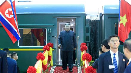 Kim Jong Un im Februar bei seiner Ankunft in Hanoi