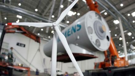 Nicht nur in Modellgröße. Siemens ist auf dem Markt der Windkraft-Anlagenbauer die Nummer drei in der Welt.