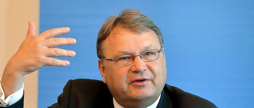 Volksbank-Chef Holger Hatje ist mit den Zahlen zufrieden.