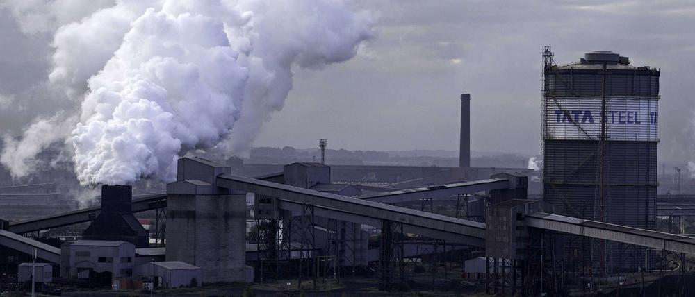 Eine Fabrik von Tata Steel in Scunthorpe im Nordosten Englands.