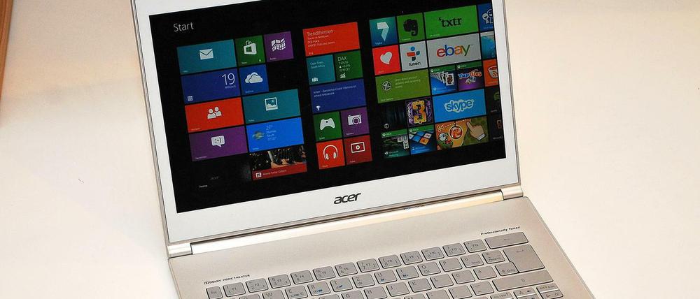 Das Acer Aspire S7 wurde konsequent auf Windows 8 hin entwickelt. Mit dem schicken Äußeren muss es sich auch vor Apple-Produkten nicht verstecken.