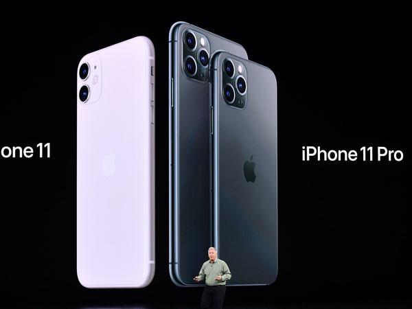 Das iPhone 11 hat zwei Kameralinsen, 11 Pro und Pro Max haben drei.