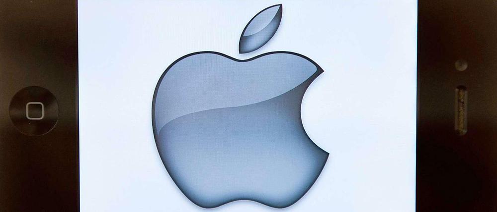 I-Phone-Display mit Apple-Logo