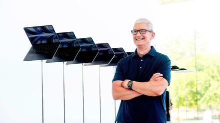 Tim Cook, CEO von Apple, während der Keynote-Präsentation auf der WWDC 2022.