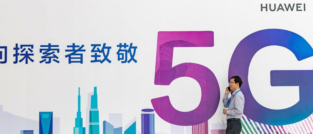 Huaweis G5-Werbung in der chinesischen Hauptstadt Peking.