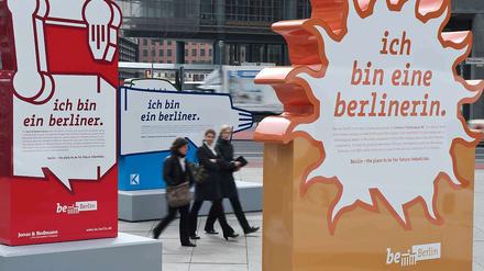 Standortmarketing: Im Frühjahr 2011 wirbt die Stadt im Rahmen der Kampagne "Be Berlin" mit hiesigen Industrieprodukten.