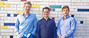 Buddyguard-Gründer Wouter Verhoog (28), Georg Platon (24), Herbert Hellmann (29, von l. nach r.)
