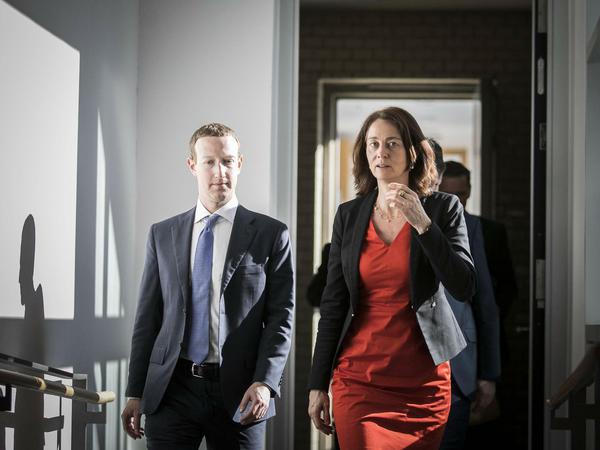 Justizministerin Katarina Barley traf am 1. April Facebook-Gründer Mark Zuckerberg.