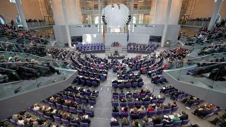 Der neue Bundestag in seiner ersten Sitzung. 