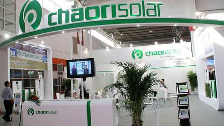 2012 - damals hat das Geld des Unternehmens Shanghai Chaori Solar Energy Science &amp; Technology noch gereicht für einen Ausstellungsstand in Peking. Heute kann das Unternehmen seine Schulden nicht mehr zurückzahlen. 