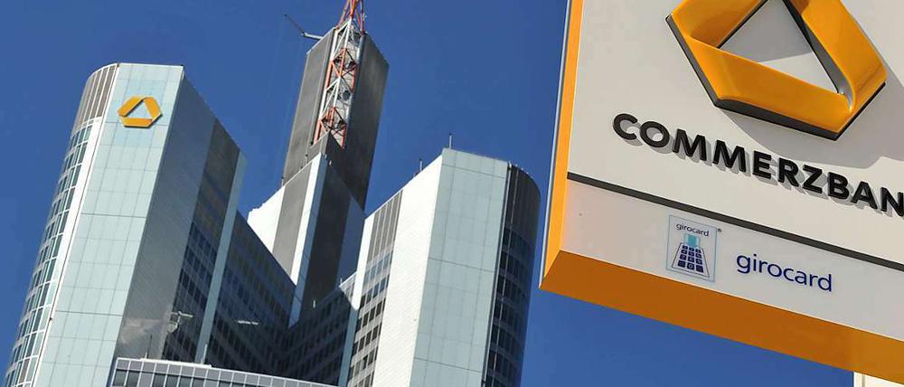 Die Zentrale der Commerzbank in Frankfurt am Main. Mindestens 3000 Stellen wird die Bank streichen.