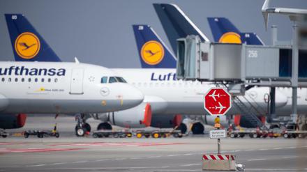 Kein Flugverkehr: Die Lufthansa fliegt derzeit nur mit einem Notflugplan.