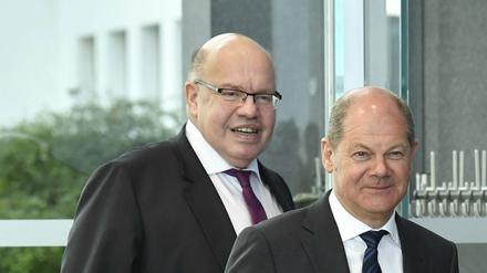 Wirtschaftsminister Peter Altmaier und Finanzminister Olaf Scholz stellten das neue Programm vor.