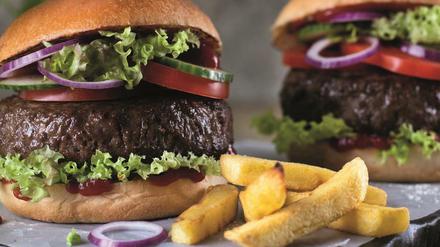 Konsistenz und Geschmack des Burger-Pattys von Beyond Meat soll Fleisch sehr ähnlich sein. 