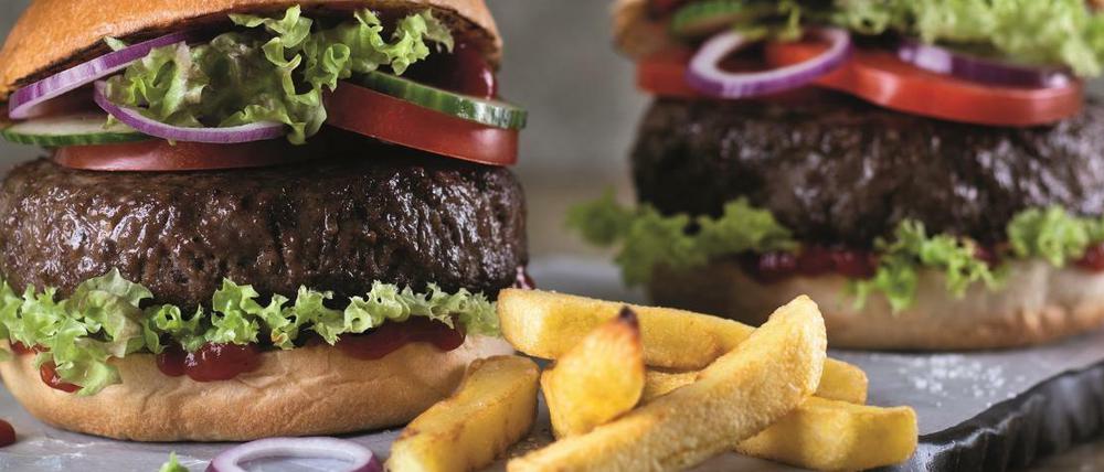 Konsistenz und Geschmack des Burger-Pattys von Beyond Meat soll Fleisch sehr ähnlich sein. 
