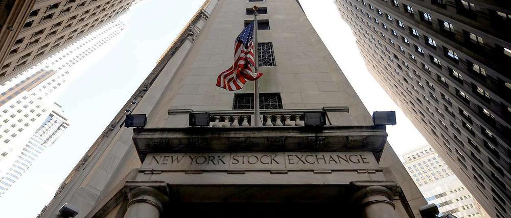 Die New Yorker Börse an der Wall Street in New York.